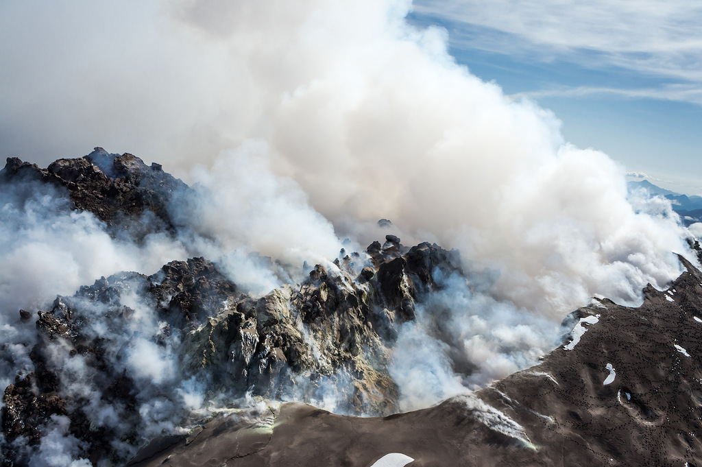 The stratovolcano is 12,000 years old. It was formed by lava domes and has a cone shape. Its slopes...