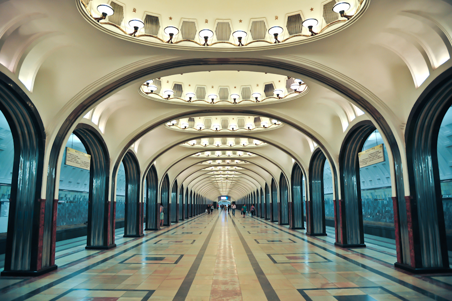 The first place goes to Mayakovskaya station, which was opened on September 11 1938. It is not grand...