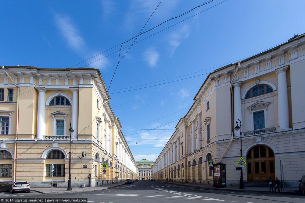 Street of Zodchy Rossi or Teatralnaya Street. It consists of several buildings that were built in th...